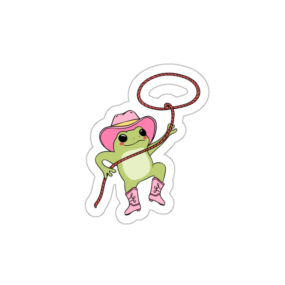 Cowgirl Frog Stickers