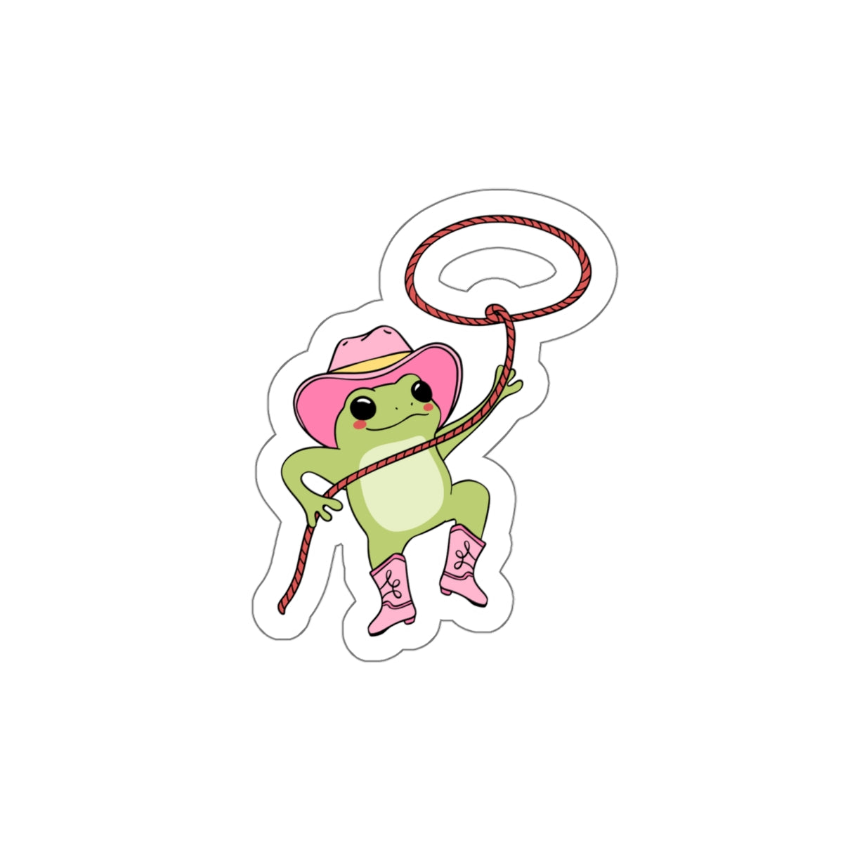 Cowgirl Frog Stickers
