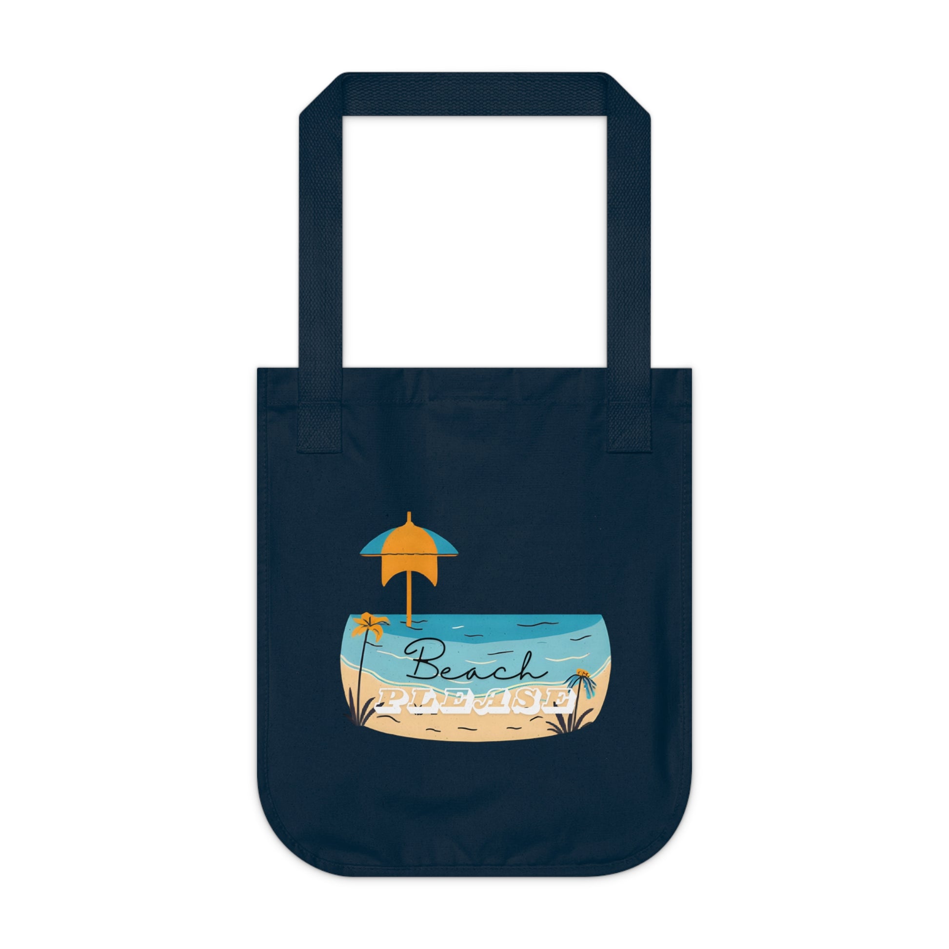 Beach Vibes Organic Canvas Tote Bag | Eco-Friendly Shopping Bag, Summer Tote, Beach Accessory, Vacation Bag, Gift for Beach Lovers