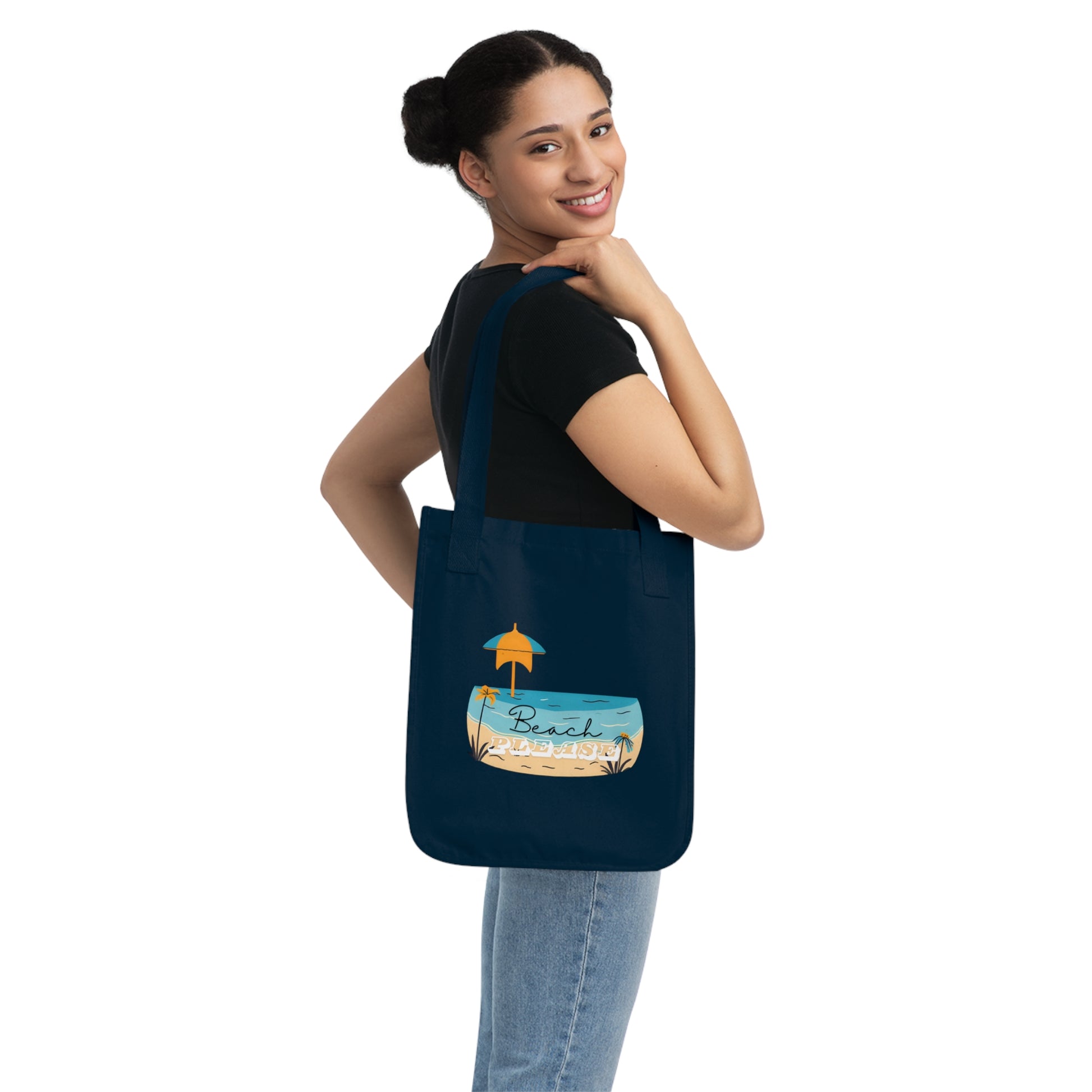 Beach Vibes Organic Canvas Tote Bag | Eco-Friendly Shopping Bag, Summer Tote, Beach Accessory, Vacation Bag, Gift for Beach Lovers