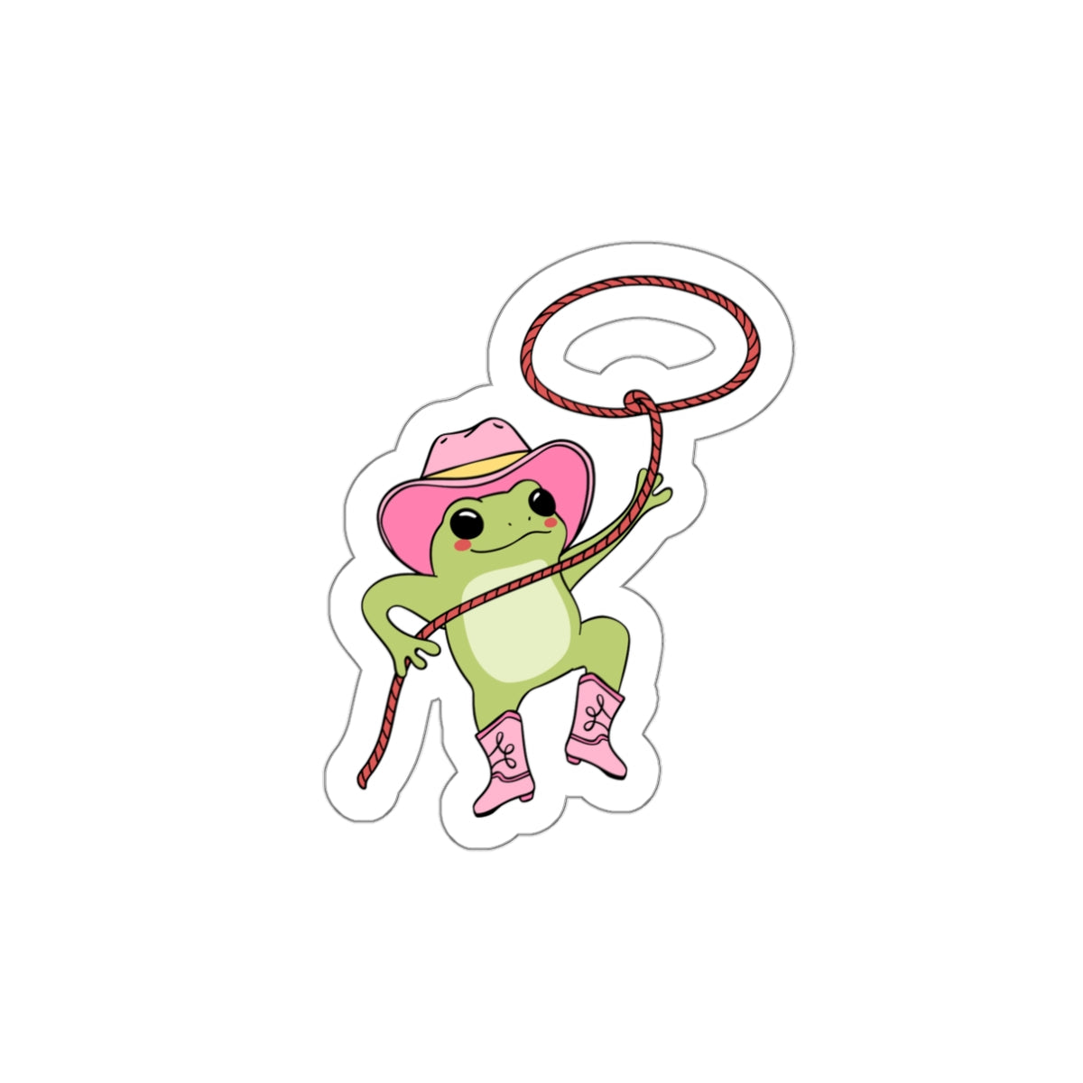 Cowgirl Frog Stickers